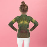 Back view of CB6-37 children's rash guard - secure and comfortable fit.
